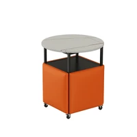 rubiks cube tea table simple living room small tea table save space movable rock board table and chair combination