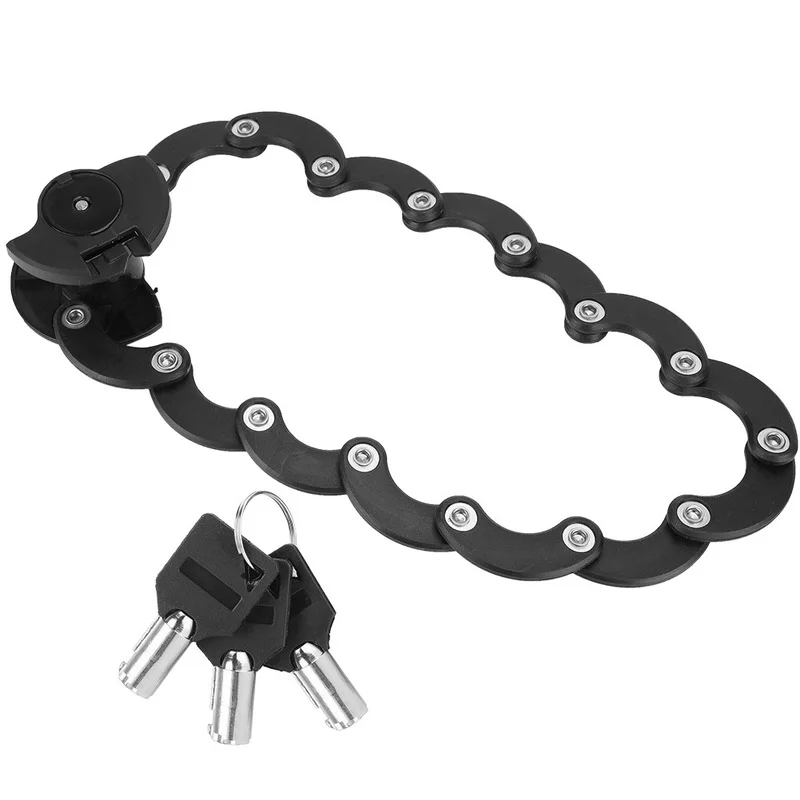 Anti Theft Hamburger Shaped Mountain Bike Lock Bicycle Security Folding Chain cerradura inteligente High Quality | Спорт и
