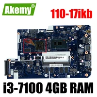laptop motherboard for lenovo 110 17ikb 17 3 inch dg710 nm b031 with i3 7100cpu 4gb ram original motherboard 100 fully tested