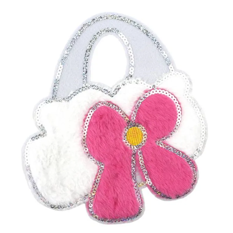 Байкерские нашивки для одежды футболка тканевая сумка с блестками плюшевая