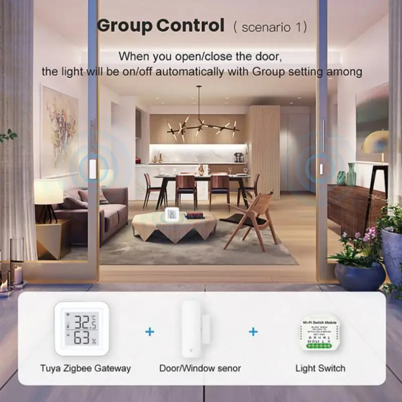 Tuya Zigbee Wireless Gateway With Temperature & Humidity Sensor Tuya/smart Life APP Remote Control Smart Home Hub Newest |