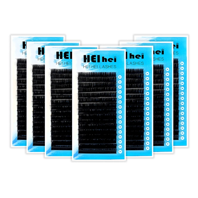 Накладные ресницы Heihei норковые для макияжа 7 коробок/Лот 16 рядов отдельные