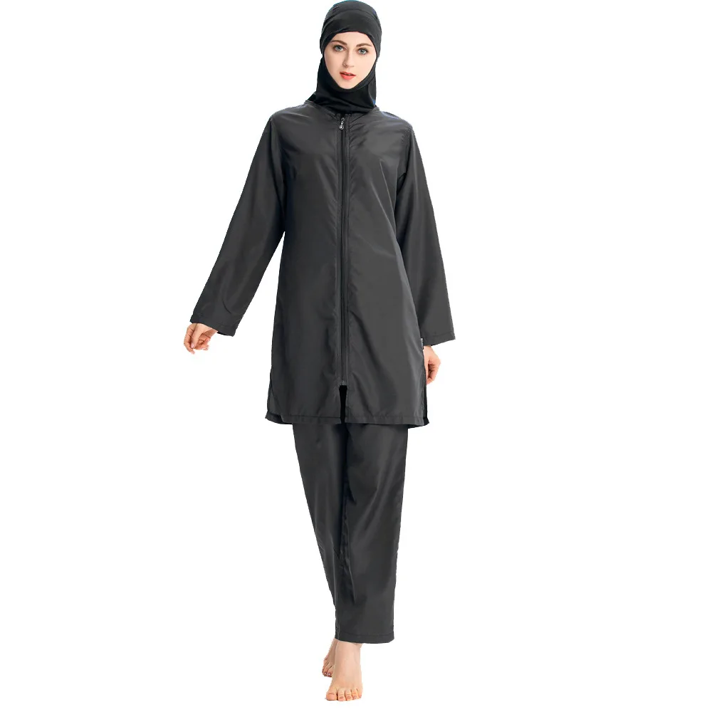

Arabic Islamic Muslim Swimwear Women Swim Wear Burkini Hooded Hijab Swimsuit Modest Swim Surf Wear Sport Full Suit for Swimming