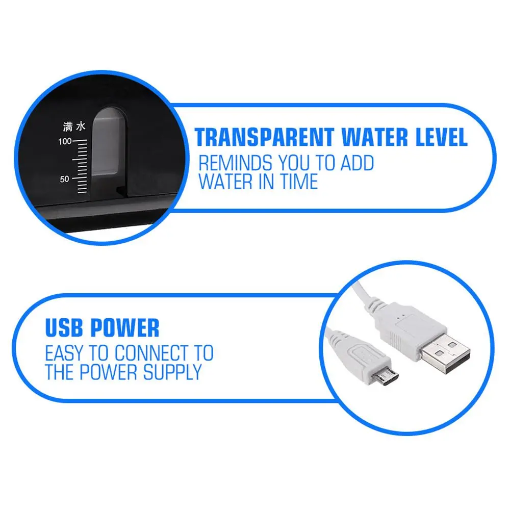 

Air Conditioner Mini USB Air Cooler Portable Air Cooling Fan Small Air Conditioning Humidifier Purifier Desktop Fans +Water Slot