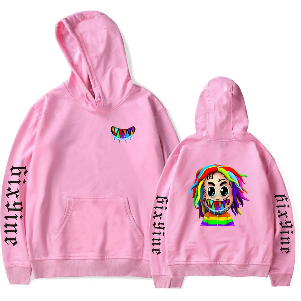 6ix9ine мультфильм толстовки Tekashi 69 Gooba мужские с длинным рукавом капюшоном раппер