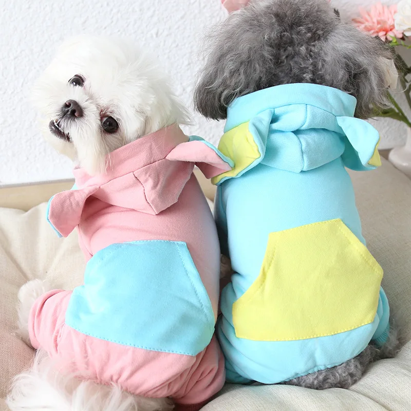 Милая куртка с изображением слона и ушей для питомцев кошек пальто зимняя теплая