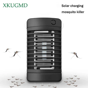 Солнечные присоска Тип убийца комаров Крытый немой и эффективный убийца комаров инструмент Электрический шок насекомых Ловушка