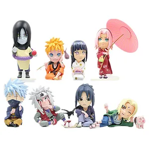 8 шт.лот шиппуден Наруто кимоно Саске Сакура орочимару Джирайя Хината Цунаде Какаши Q Ver ПВХ фигурка игрушки куклы