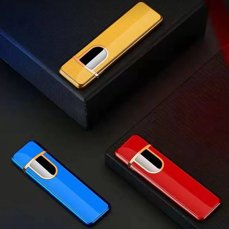 10 шт./лот Зажигалка для зарядки электронная ультратонкая USB сенсорный