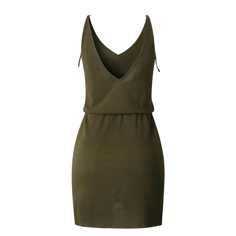 Женское платье-свитер с V-образным вырезом длинным рукавом | Женская одежда