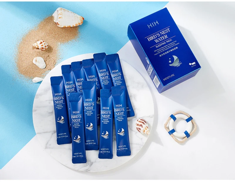 Маска для сна непромокаемая охлаждающая океанская Птичье гнездо 20 шт. средство