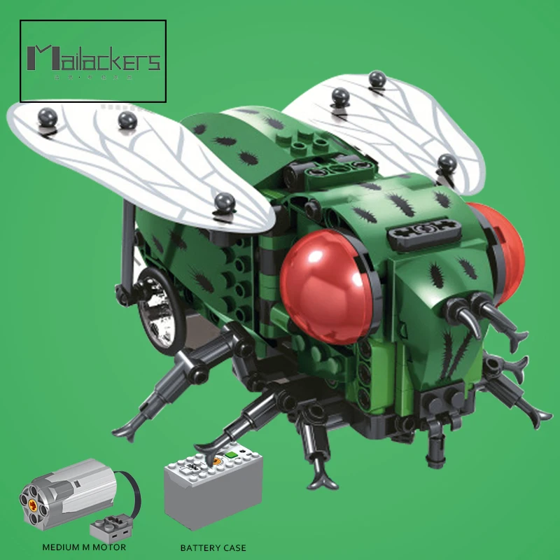 

Фигурки животных Mailackers с техническим мотором, электрическая радиоуправляемая энергия, моделирование дома, модель, строительные блоки, игру...