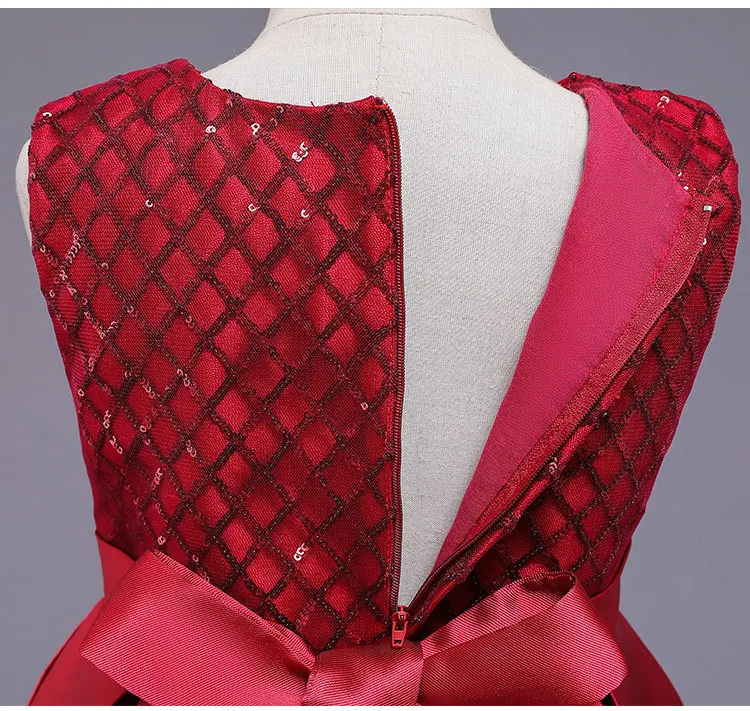 Wedding Dress Flower Girl Clothing Trailing Princess Formal Evening Gown Birthday Party 3 4 5 6 7 8 10 11 12 Years | Детская одежда и