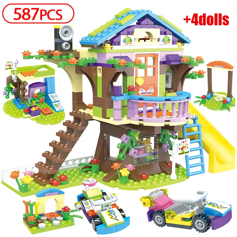 

587pcs Emma Mia Tree House Adventure Camp Building Bricks For Friends Figure Bricks Educational Toys for Girls