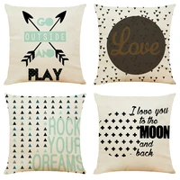 valentines day love heart cushion cover decorative pillows cartoon seat cushions home decor flax throw pillow sofa pillowcase