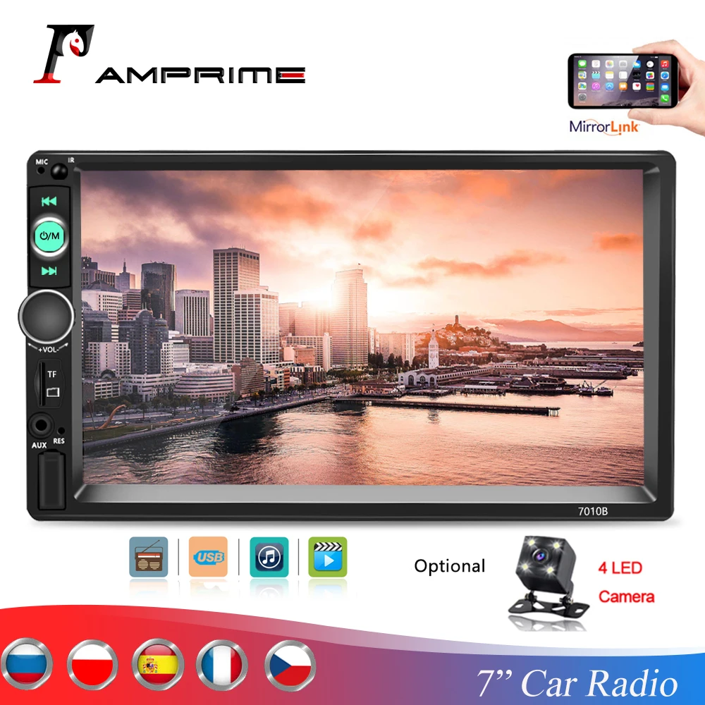 AMPrime Авто 2din автомобильный мультимедийный плеер 7 &quotсенсорный экран Bluetooth