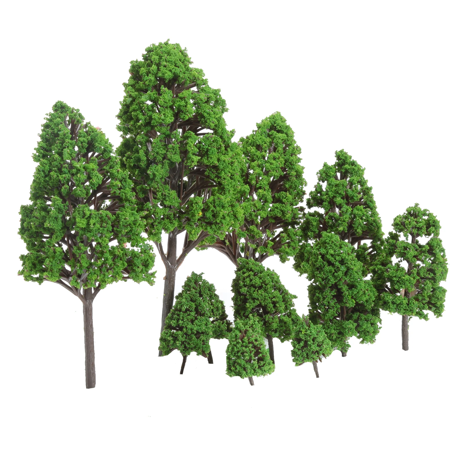 

12PCS 2.5-16cm Assorted Size Model Tree Scale 1:50 Train Park Railway Scenery Landscape Layout Tree Scenery Landscape Decor