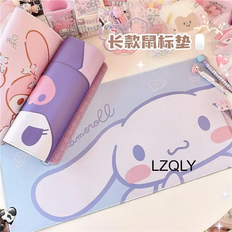 

Evil Rabbit Cinnomoroll Large Game Computer Keyboard Mousepad Office Long Table Mat Kawaii Desk forTeen Girls for Bedroom