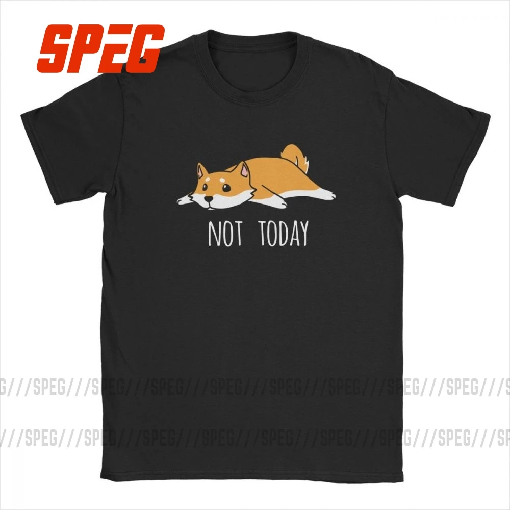 Футболка мужская с забавным надписью Not Today Shiba Inu Dog топ коротким рукавом в стиле