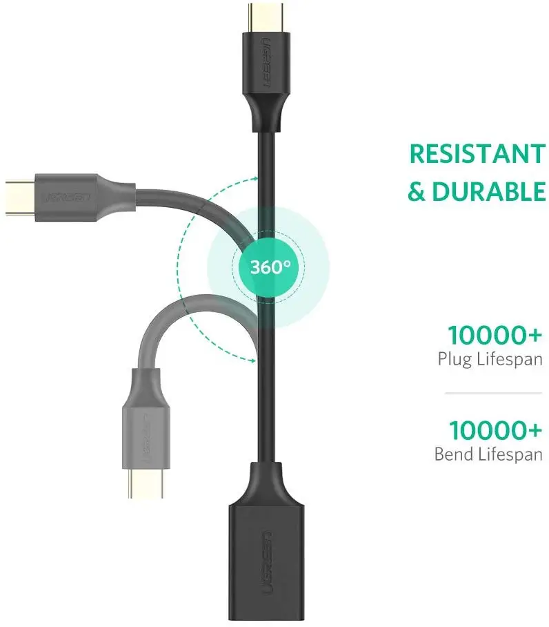 Переходник UGREEN с USB C на папа 3 0 A мама кабельный разъем совместимый MacBook |