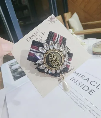 Женская Брошь на булавке, значок, серия, большой металлический бант, цепь, жемчуг, кисточка,, пальто, 5 корейских модных аксессуаров ручной работы-SWF - Окраска металла: 22