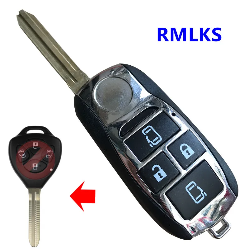 New Replacement Modified Folding Flip Remote Key Shell For Toyota Camry Yaris 2 3 4 Buttons Case TOY43 Blade | Автомобили и