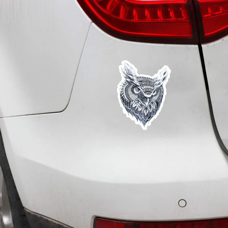 EBdecal Creative Blue Pattern Owl Head For Auto Car/Bumper/Window/Wall Decal Sticker Decals DIY Decor CT10395 | Автомобили и