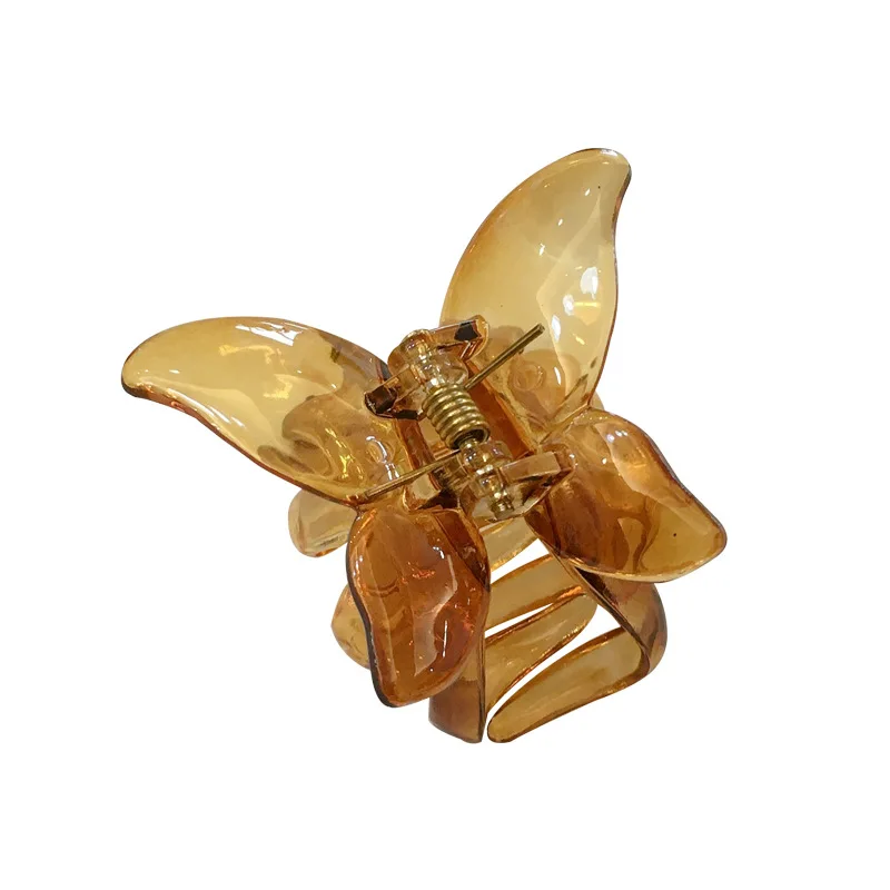 

Ins Butterfly Catch Clip Transparent Medium Hair Clip Women Hairpin Fashion Hair Accessories Female Headwear Hair Styling Tool