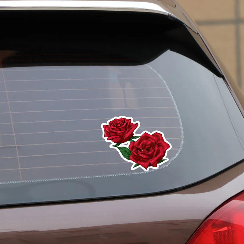 Модные графические наклейки с розами Aliauto автомобильные на бампер окно наклейка