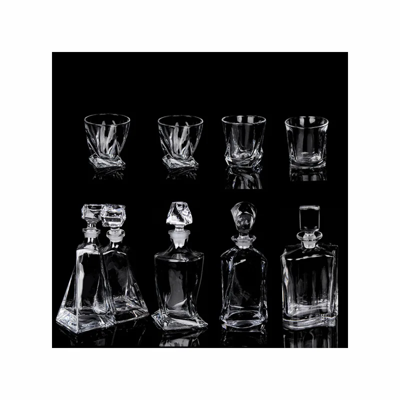 

7 Pcs/Set top quality home crystal whiskey decanter Set luxury whiskey glass for Liquor Scotch Bourbon 200831-06