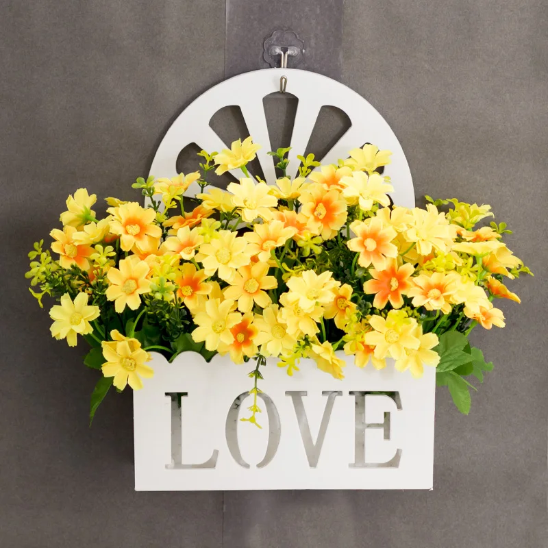 Набор искусственных цветов в скандинавском стиле настенная ваза украшение для