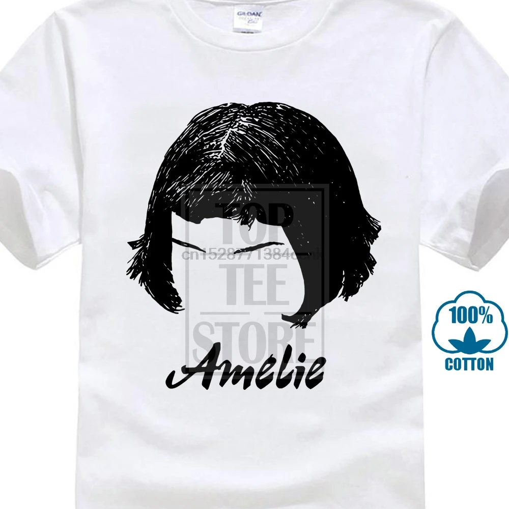 Amelie V1 постер фильма 2001 футболка белый желтый все размеры S 4Xl|Мужские футболки| |