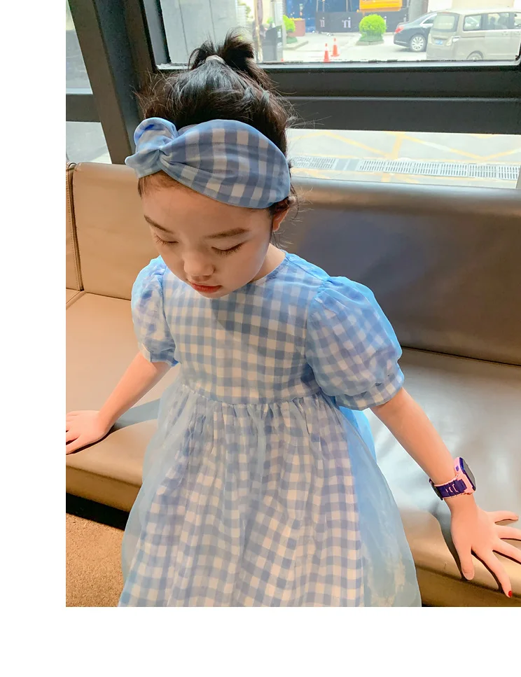 Весна 2021 Новое поступление модное клетчатое платье для девочек детские платья в