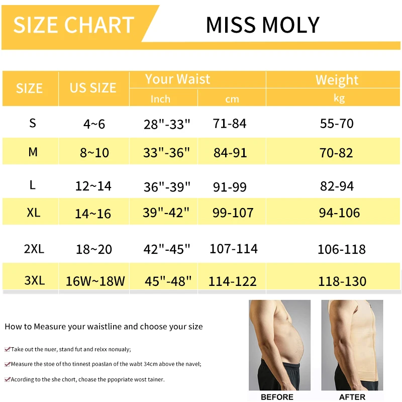 Men's Strong Compression Shirt to Hide Gynecomastia Body Shaper Chest Slimming Body Shaper fit Undershirt Slim Corset For Men