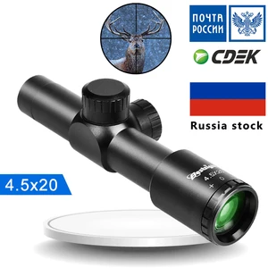 1 дюймов 4.5X20 компактная Охотничья винтовка с Откидывающейся Крышкой для объектива и P4 стеклянный травленый прицел для охоты chasse