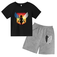 2021 summer new childrens t shirt mens and womens baby shorts two piece sports and leisure pure cotton printing suit