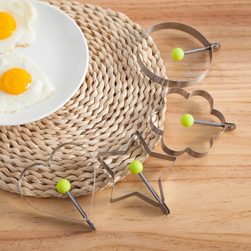 

4 Style Stainless Steel Fried Egg Shaper Mould Omelette Decoration Frying Egg Pancake Cooking Tools Kitchen Accessories Tools