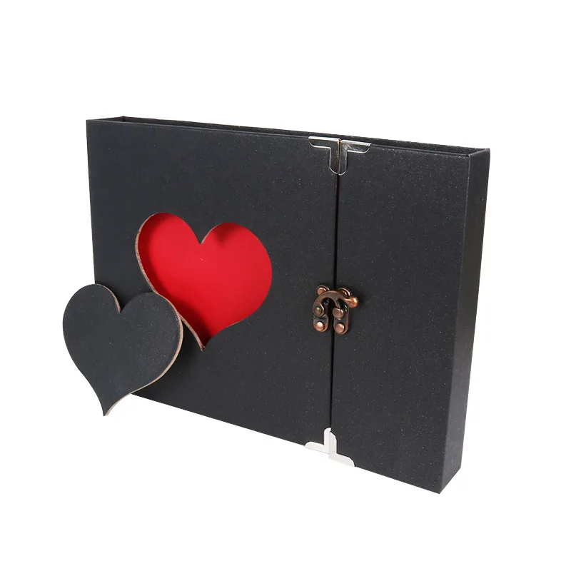 Альбом для скрапбукинга с сердцем на 60 страниц свадебное украшение книги ручной