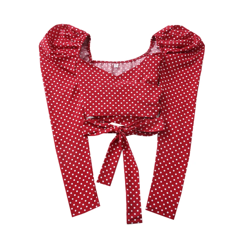 

2021 New Women's Spring Clothes Shirt and Blouse Pollka Dot Long Sleeve Tops for Women