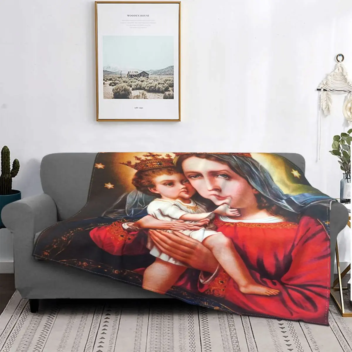 

Манта Марии с иезусом, для cama colcha a cuadros, cubierta de lujo, edredones baratos, alfombra, 1228