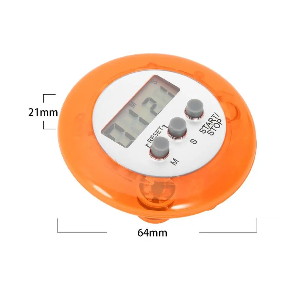 

Cute Round Mini Digital Counter Plastic Home Kitchen Round LCD Display Digital Cooking Countdown Kitchen Timer Kitchen Tools