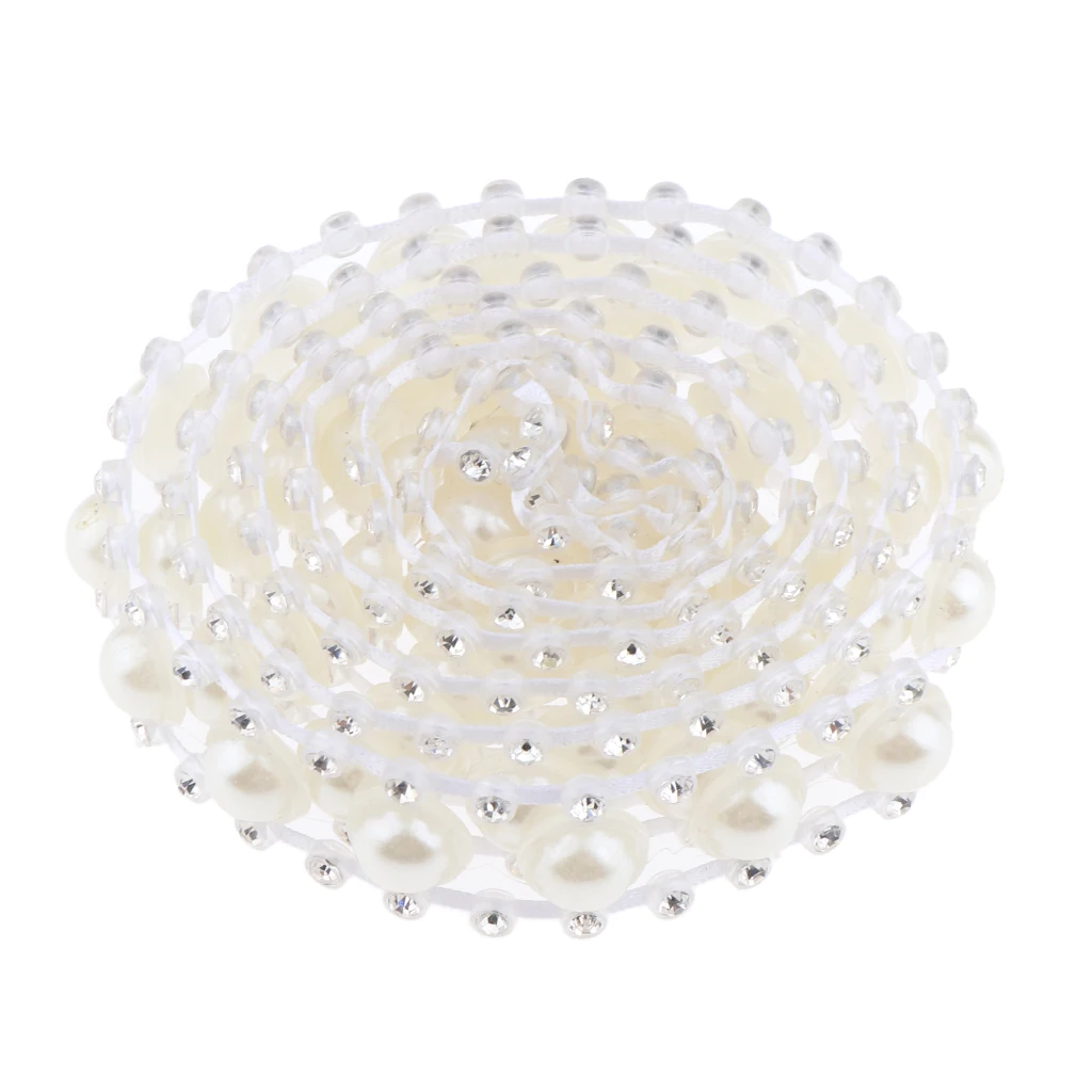 1 ярд Стразы жемчужная отделка аксессуары для шитья своими руками украшения шляп