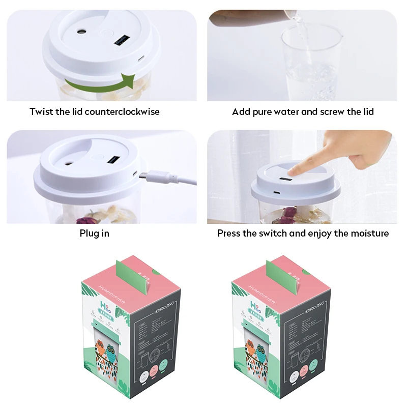 

Portable Air Humidifier 350ml Ultrasonic Aroma Essential Oil Diffuser USB Cool Mist Maker Purifier Aromatherapy Diffusers