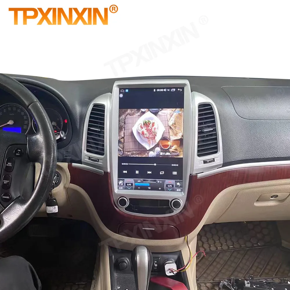 

Carplay Android 11 Tesla экран радио приемник для Hyundai Santa Fe 2006 2007 2008 2009 2010 2011 2012 2013-2016 видео головное устройство