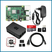 raspberry pi 4 model b 248gb ram case fan heat sink power adapter 3264 gb sd card hdmi cable for rpi 4b