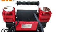 beco dc 12 volt portable two cylinder car air compressor tire inflator air pump 300 liters per minute with pressure valve adap