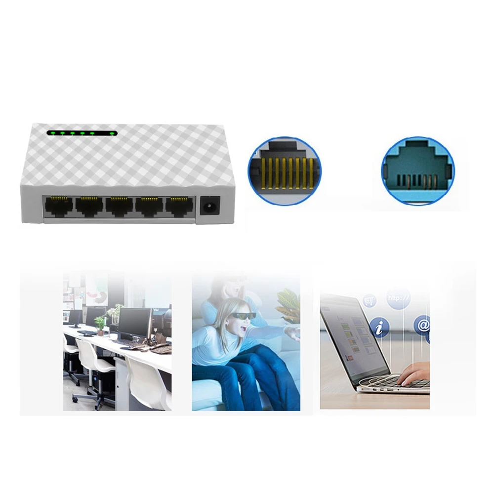 Мини 5-Порты и разъёмы Desktop гигабитный коммутатор PoE Fast Ethernet коммутатор сетевой коммутатор Gigabit 1000 Мбит порт LAN Hub адаптер полный или полудуплекс обмена