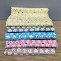 45145cm 1pc 100 cotton printed fabric by the yard smiley pattern cloth sewing supplies material clothes dress making diy craft