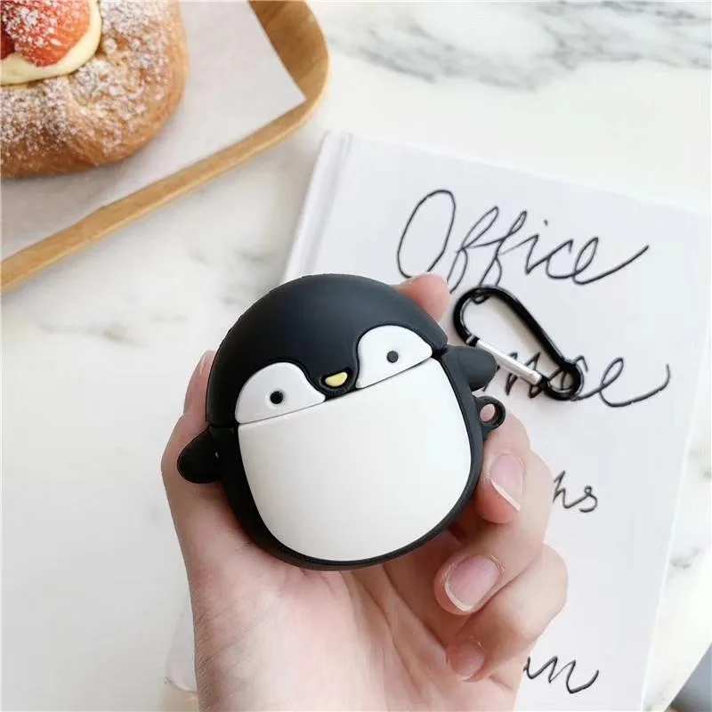 Милый мультяшный чехол с милым пингвином Airpods Pro 3D защитный животными для