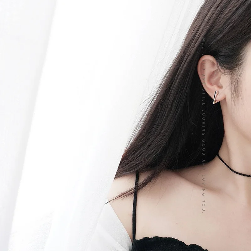 Женские серьги-клипсы ZOBEI минималистичные геометрические серьги из настоящего